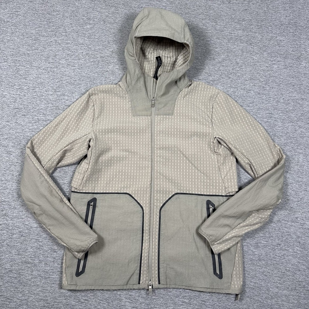 Lululemon Water-Repellent Fleece Jacket Mens Medium Full Zip Hooded Stretch